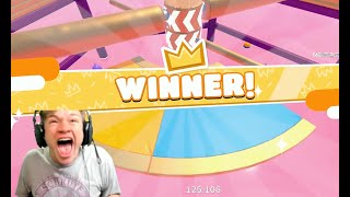Jynxzi Wins His First FallGuys Game Ever (Emotional)