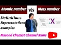 What is atomic and mass number. In poshto language 