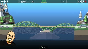 Poly Bridge 2: Level 1-12 Rock Rest - A mathematician builds a cheap bridge