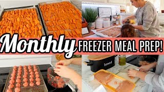 EASY Monthly Freezer Meal Prep | Easy Meals For Large Family