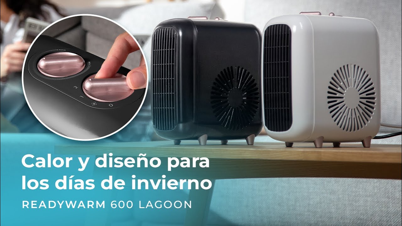 Calefactor cer&aacute;mico ReadyWarm 600 Lagoon, 2000 W con Ceramic Technology y termostato regulable.