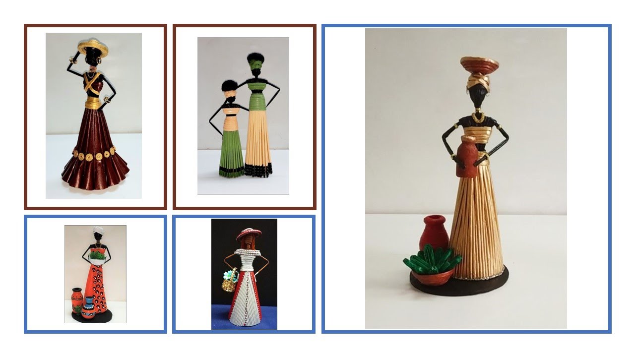 5 Newspaper Dolls | Newspaper Doll | Doll | Newspaper Craft | Best Out of Waste |