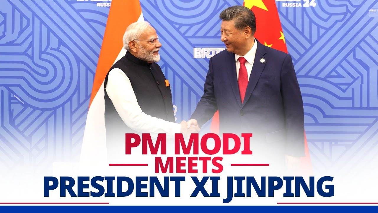LIVE: PM Modi meets President Xi Jinping of China in Kazan - YouTube