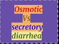 osmotic vs secretory diarrhea