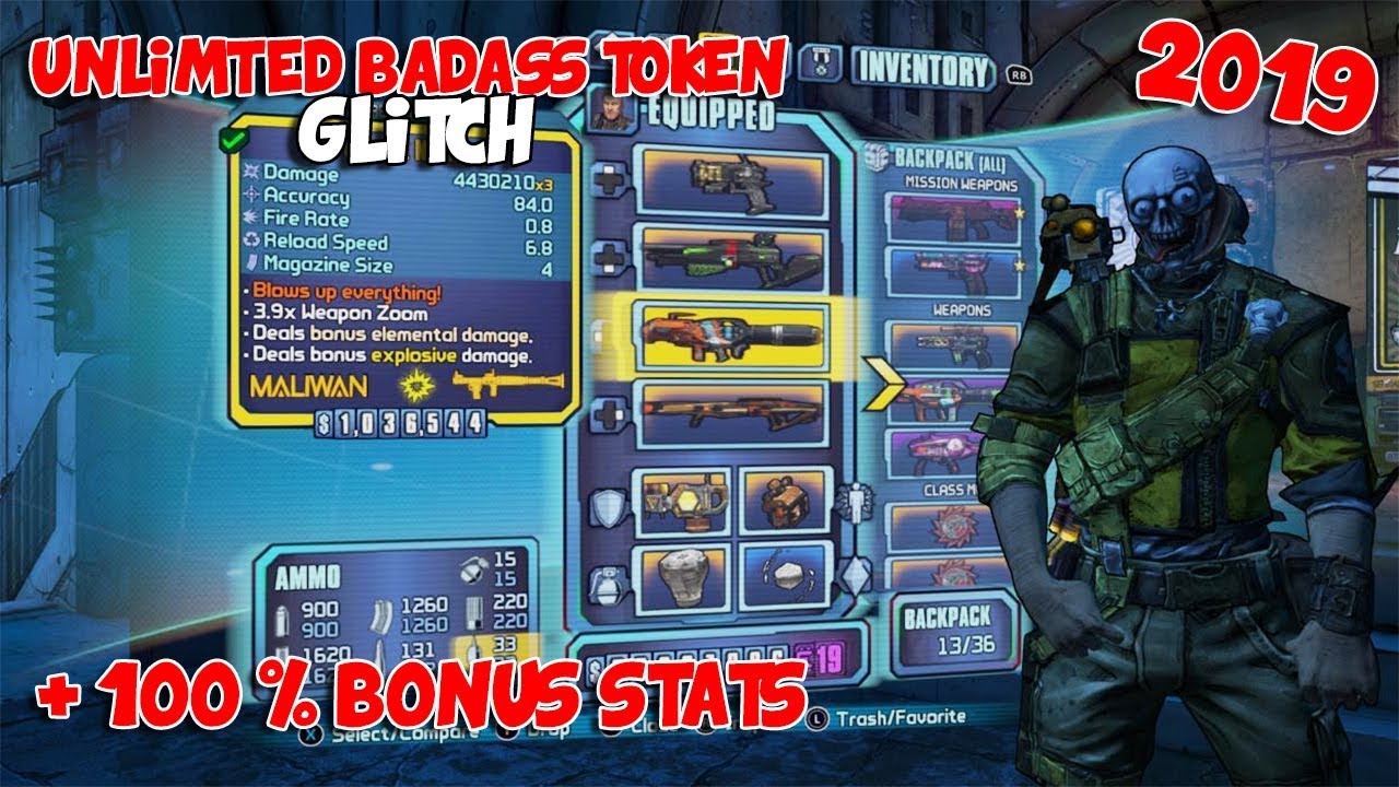 Borderlands 2 UNLIMITED BADASS TOKEN GLITCH! *2019* PS4-UNLIMITED