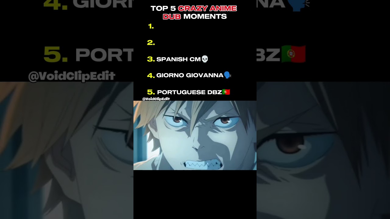 RANKING CRAZY ANIME DUB MOMENTS