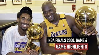 NBA Finals 2000. Lakers vs Pacers Game 6 Highlights. Shaq 41 pts, Bryant  26 pts HD