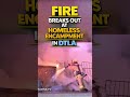 Fire Breaks Out at Homeless Encampment in DTLA