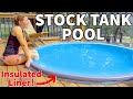 DIY Stock Tank Pool in a Deck