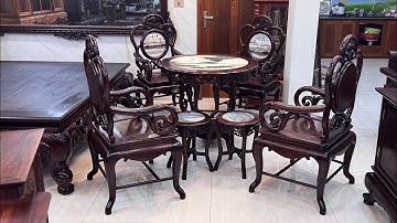 SIÊU PHẨM ghế guột 7 món gỗ gụ ta đẹp. LH 0333770662 #dogodep123 #dogomynghe #banghego 