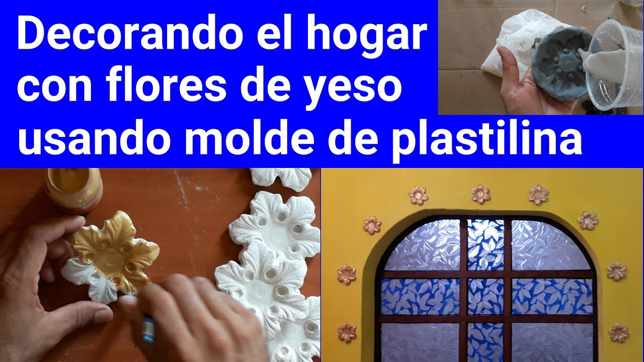 MANUALIDADES con Yeso (flores) 