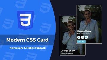 Modern CSS Card with hover animations and mobile fallback