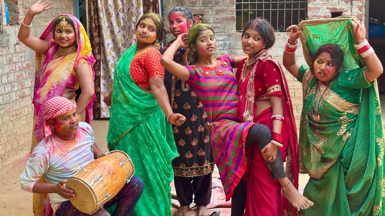 गाँव देहात में फगुआ का नाच गाना बजाना कैसे एक साथ पूरा गाँव मिलकर मनाता है।kiran singh!