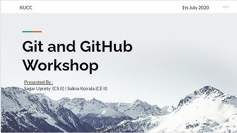 Git and GitHub Workshop