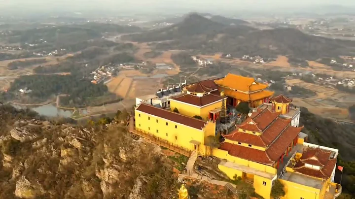 Aerial photography of ancient Chinese poetry temple - DayDayNews