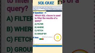 SQL Quiz 7 || #sql #mysql #interviewquestion #shorts #shots #reels #interview #quiz  @SekharAcademy1