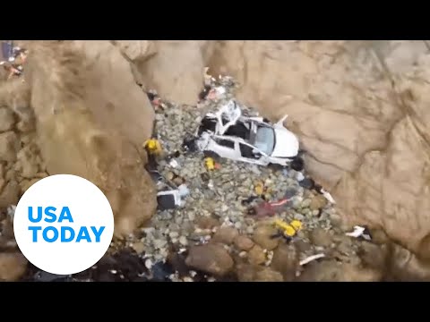 Four passengers survive after Tesla plunges off a cliff | USA TODAY