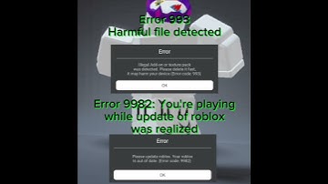 Error codes i got explanations