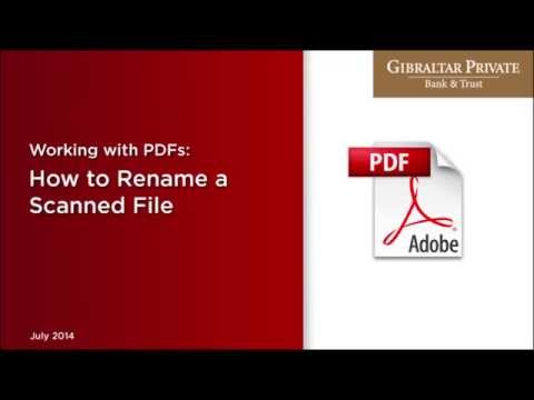 Working with PDFS: How to Rename a Scanned File