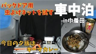 【車中泊】バックドア用虫よけネットを試す