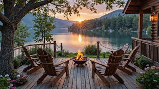 This Summer Piano Music River Porch Scene 🔥🌿 Peaceful Campfire & Birds Songs Quietly Calms Your Mind screenshot 5