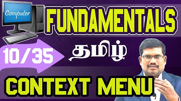 #10 Context Sensitive Menu || Computer Fundamentals in Tamil