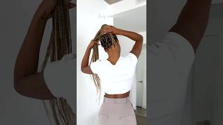 Easy messy bun with braids ❤️ #hairstyle #hairtutorial #shorts #howtostyle #braidstyles