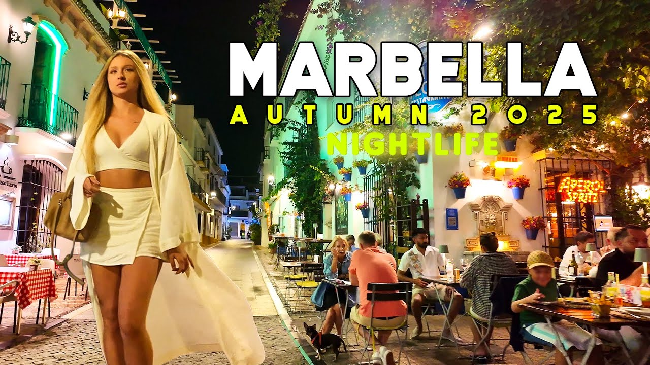 COZY NIGHTLIFE MARBELLA SPAIN OCTOBER 2025 AUTUMN 🇪🇸 COSTA DEL SOL Málaga [4K]