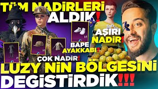 LUZY NİN HESABININ BÖLGESİNİ DEĞİŞTİRİP AŞIRI NADİR KOMBİN SETLER ALDIK! (BAPE AYAKKABI?)PUBG Mobile