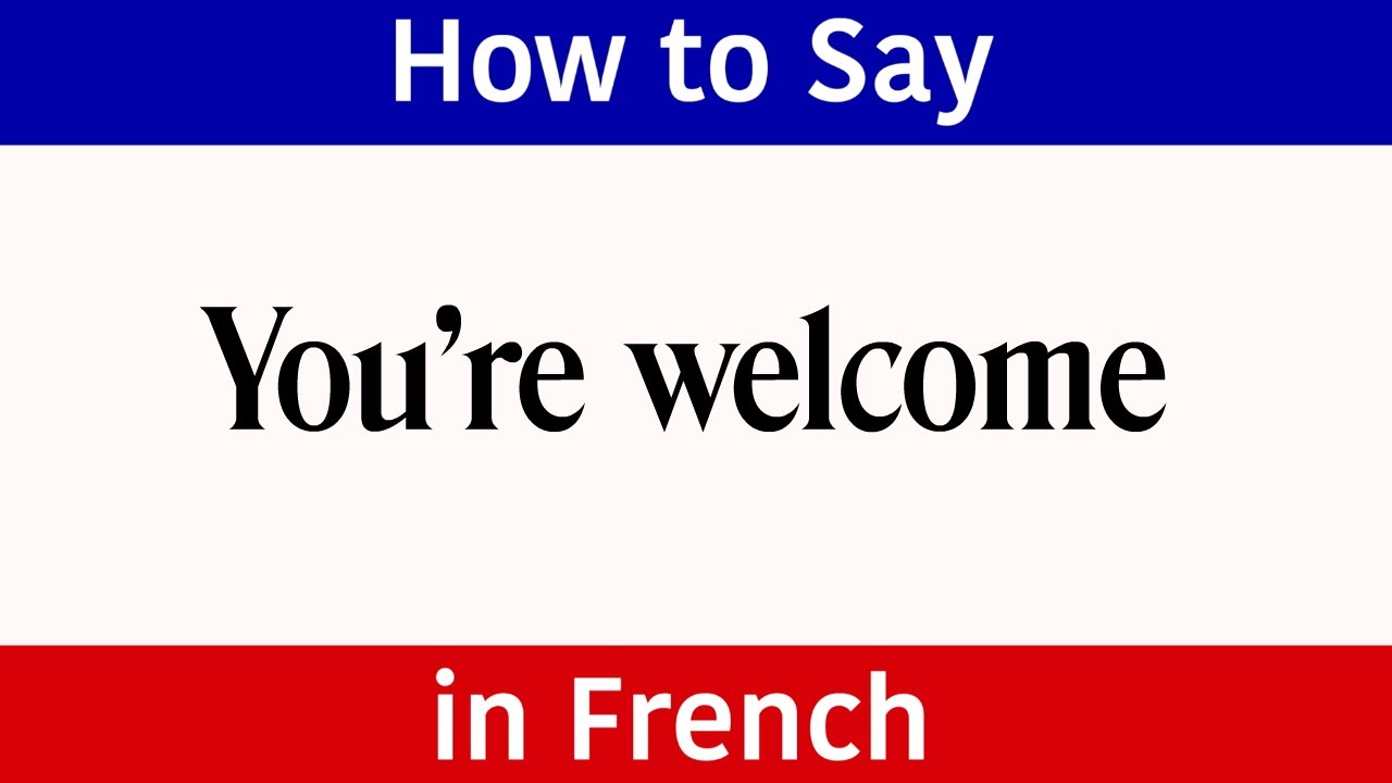 welcome to our presentation in french