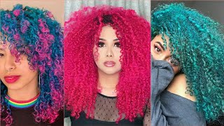 Os cabelos cacheados coloridos mais lindos do Instagram.