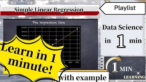 Learn Simple Linear Regression in 1 minute Part 1 -  Statistics Learning