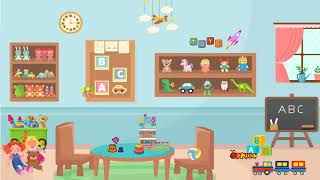 Background Animasi Bergerak Ruang Kelas Sekolah PAUD/TK