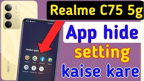 Realme c75 5g me app hide kaise kare/hide apps in Realme c75 5g /Realme hide setting