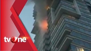 Korsleting Listrik, Apartemen Di Kuningan Jakarta Selatan Terbakar
