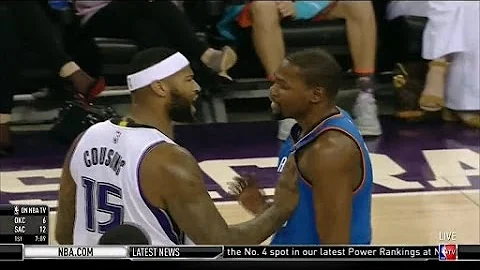 Kevin Durant and DeMarcus Cousins FIGHT