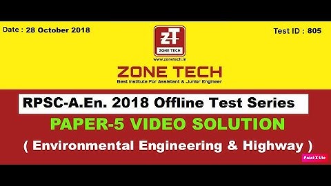 RPSC OFFLINE TEST SERIES PAPER-5 (Environment + Highway ) Complete VIDEO SOLUTION