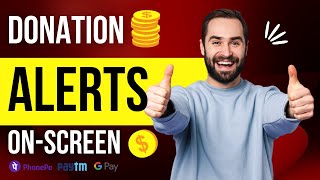 How to Add Donation Alert on Screen | GPAY, PHONEPE and PAYTM Alert on Screen screenshot 2