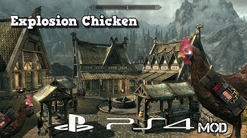 Skyrim Special Edition - Explosion Chickens mod!!!!!