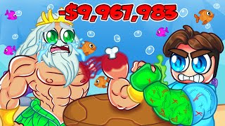 I Spent $9,967,983 To BEAT POSEIDON in ARM WRESTLE SIMULATOR (roblox)