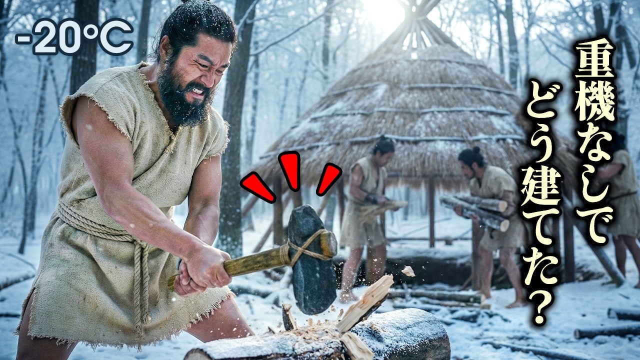 縄文人の知恵：道具を使わない竪穴住居づくりの工程