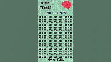 Find The Number 989 🧠 | Brain Teaser | General Knowledge #quiz #brainteasers #challenge