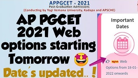 AP PGCET 2021 Web options starting Tomorrow 🤩//How to give AP PGCET 2021 Web options in Telugu