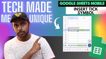 How to insert tick symbol in Google sheets mobile | insert tick mark symbol in Google sheets mobile