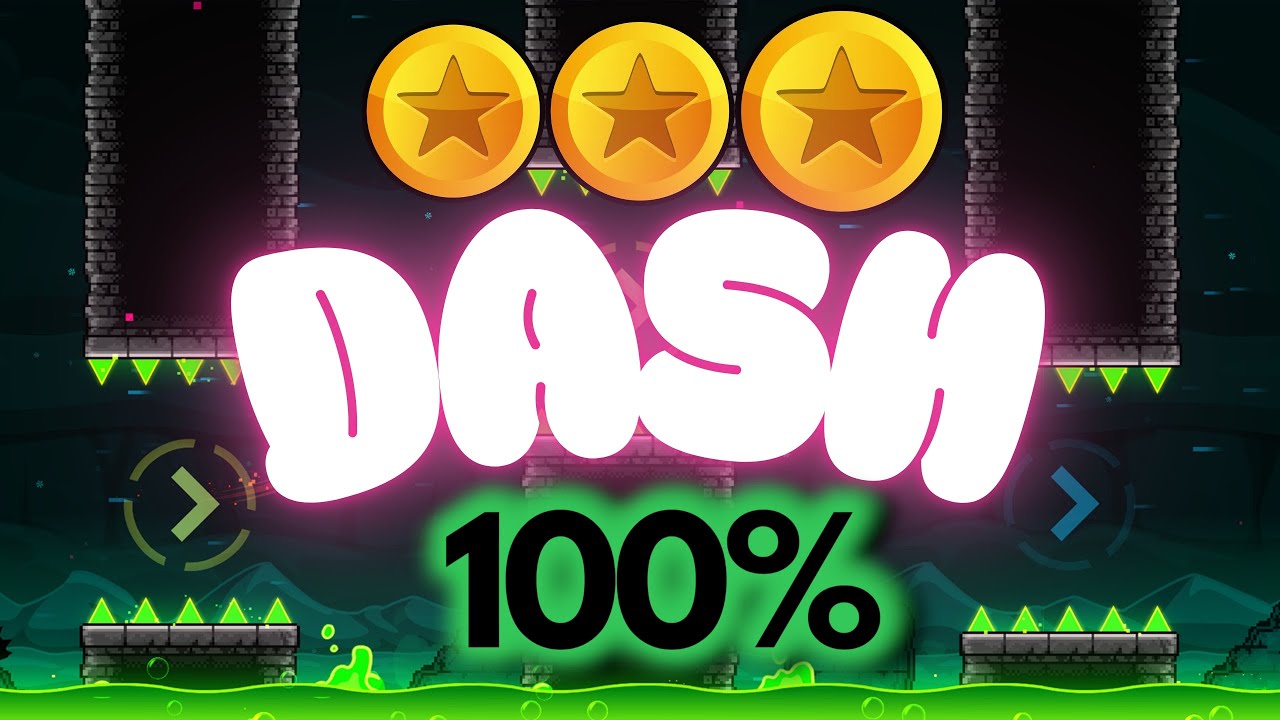 I beat Dash! With 3 COINS!!! Geometry dash - YouTube