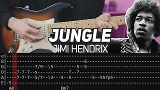 Jimi Hendrix - Jungle (Guitar lesson with TAB)