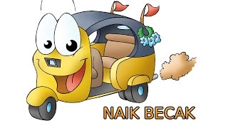 naik becak | hai becak | lagu anak indonesia