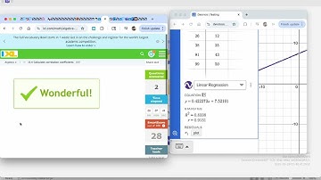 Using DESMOS to find the Correlation Coefficient