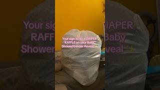 your sign to do a DIAPER RAFFLE on your baby shower/gender reveal! ✨
