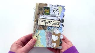 #junkjournaljanuary 2023 base journal flip through